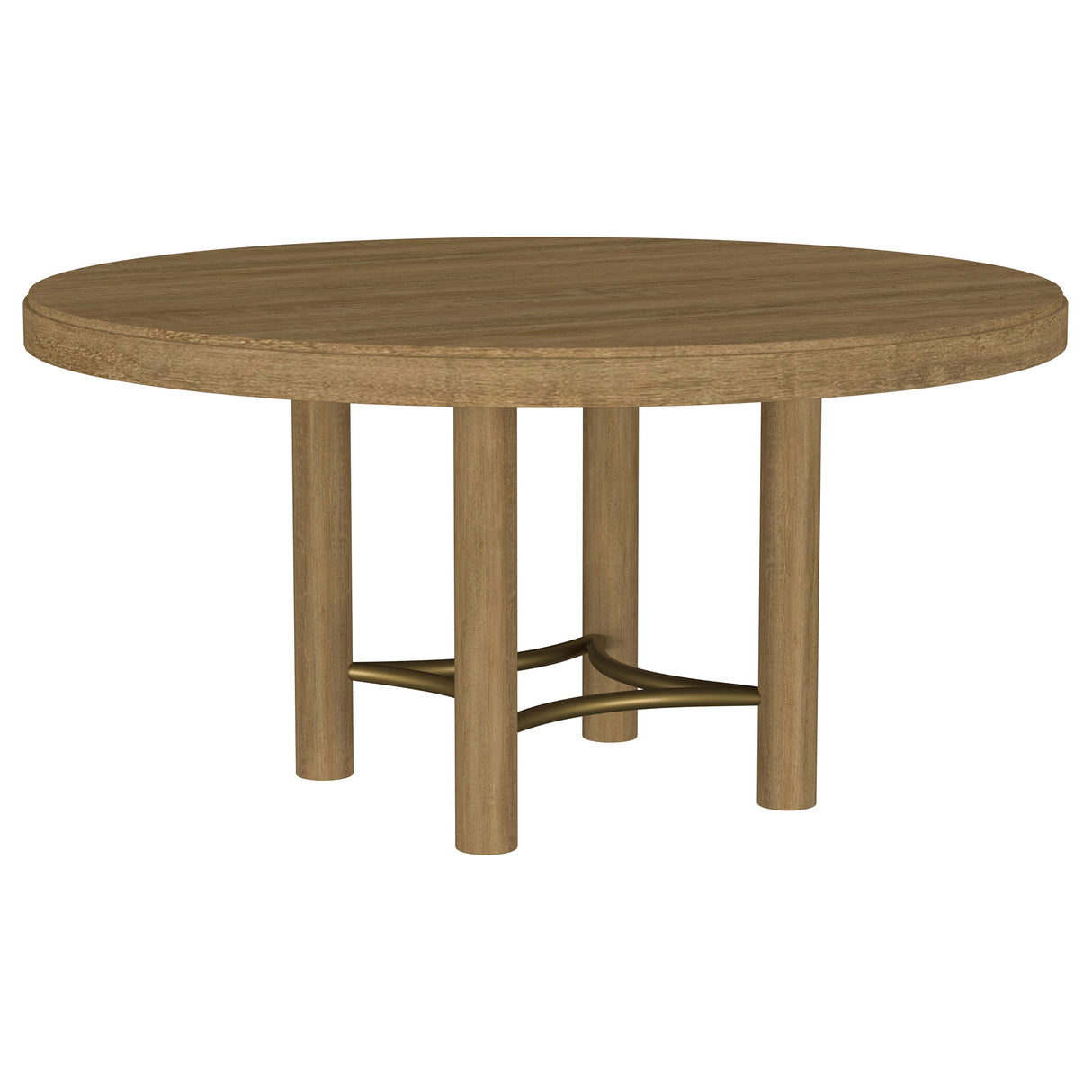 Arini 60-Inch Round Wood Dining Table, Sand Wash