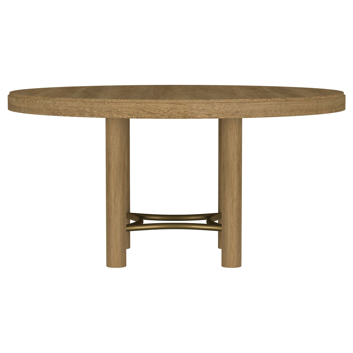 Arini 60-Inch Round Wood Dining Table, Sand Wash