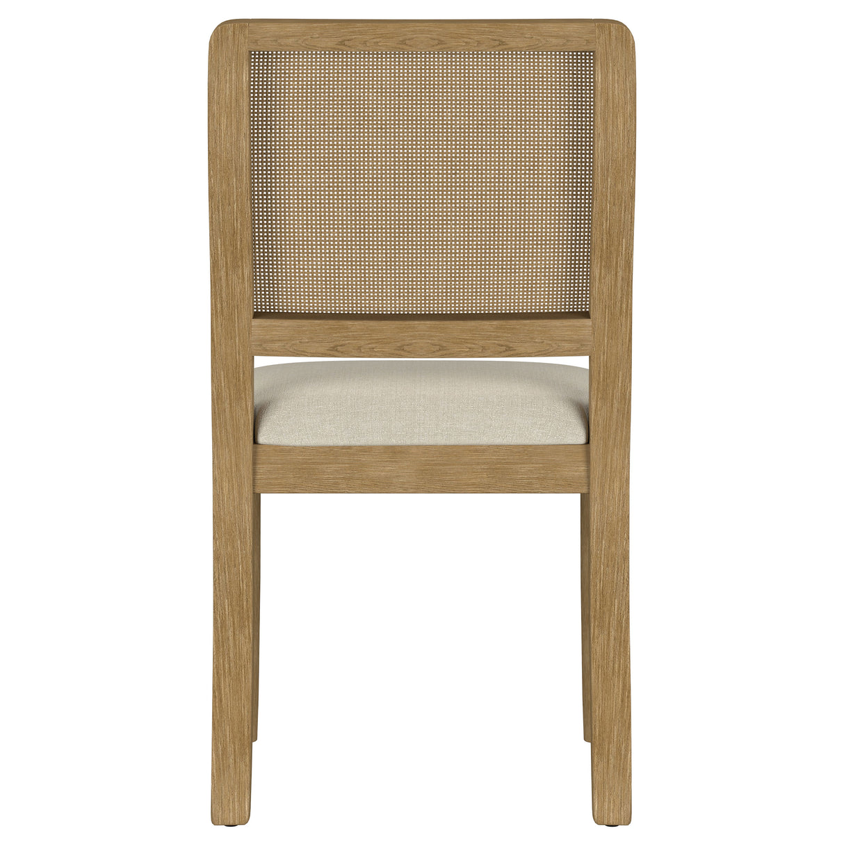 Arini Rattan Cane Dining Side Chair, Cream - Set of 2
