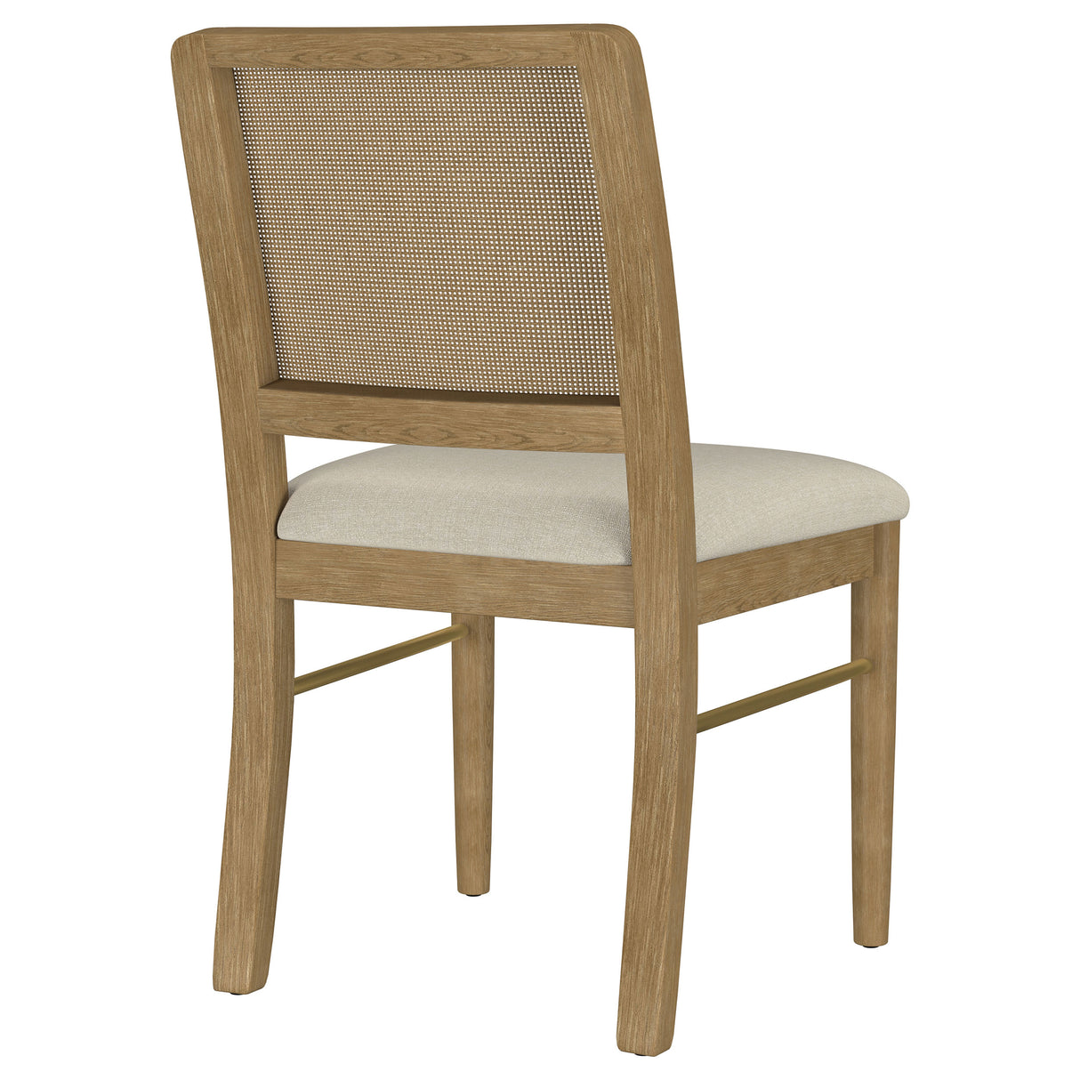 Arini Rattan Cane Dining Side Chair, Cream - Set of 2