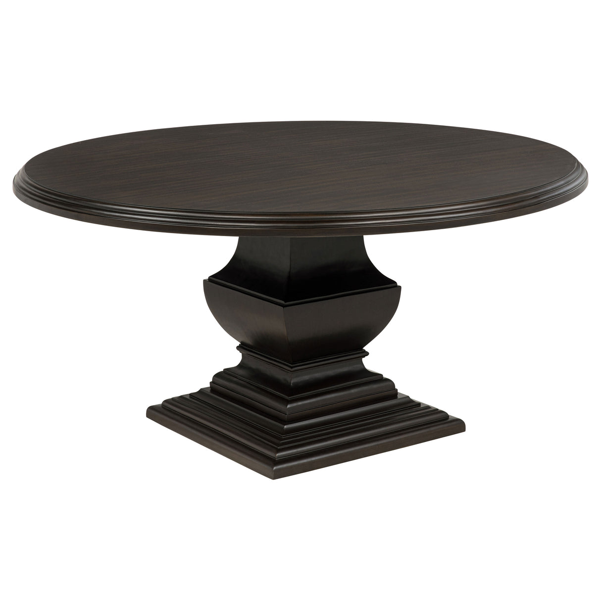 Twyla 5-Piece Round Wood Dining Set, Dark Cocoa