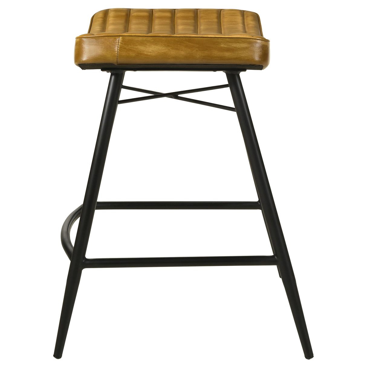 Bayu Leather Counter Stool in Antique Camel (Set of 2)