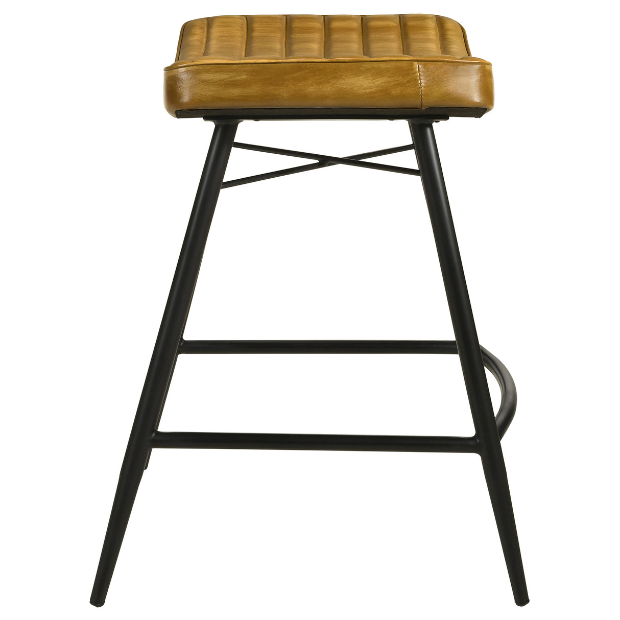 Bayu Leather Counter Stool in Antique Camel (Set of 2)