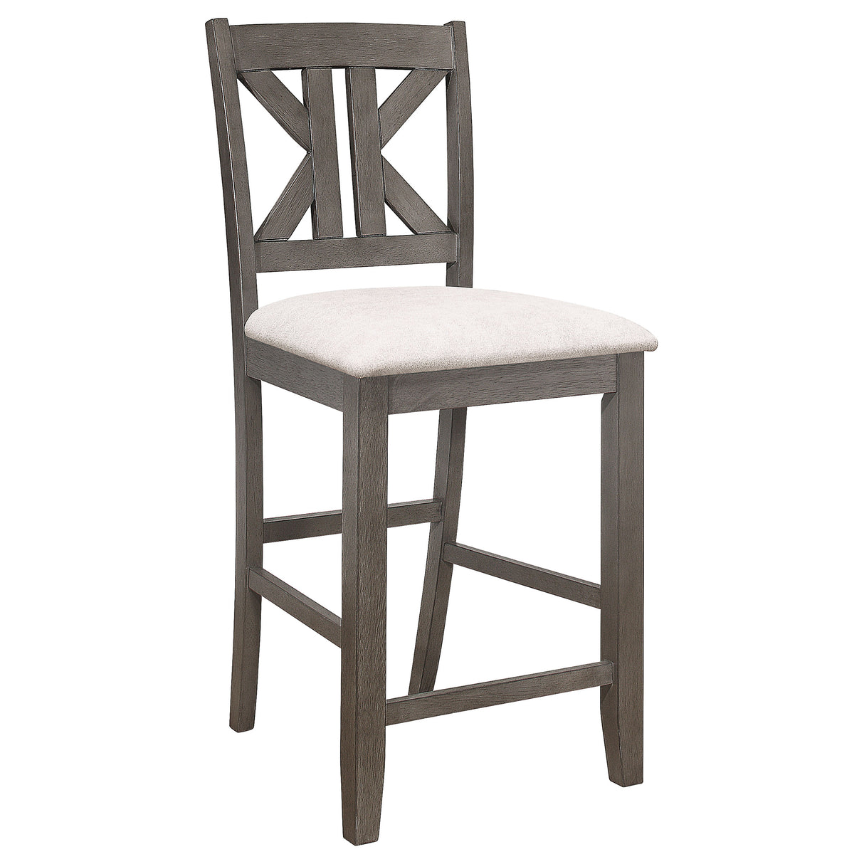 Athens Wood Counter Chair with Cushion - Barn Grey (Set of 2)