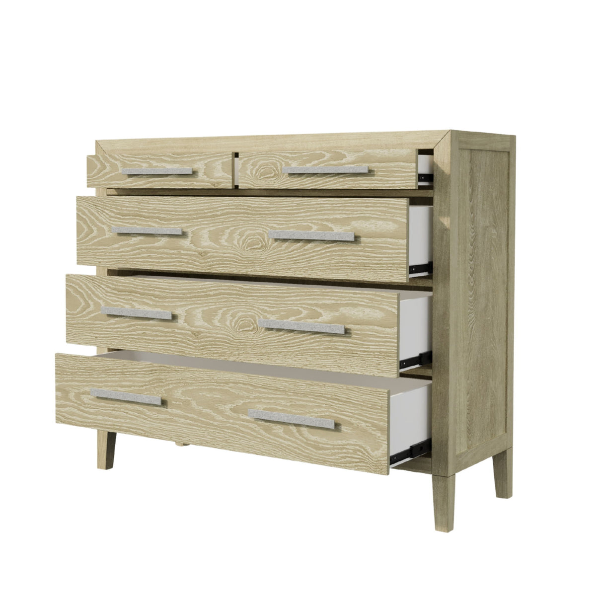 Adeline - 5 Drawers Chest - Natural Wood Wash