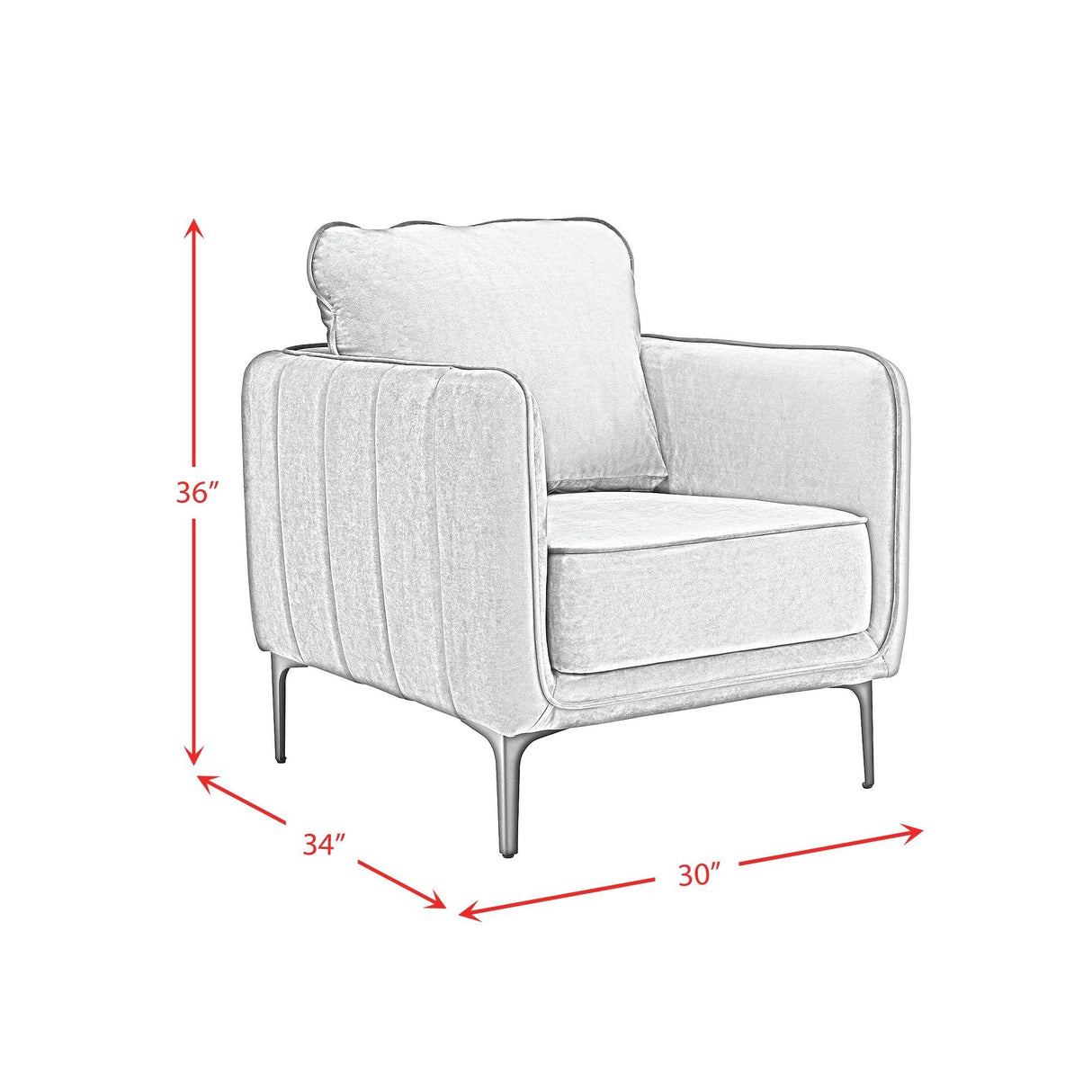 Elements Rae Lavish Green Velvet Accent Chair