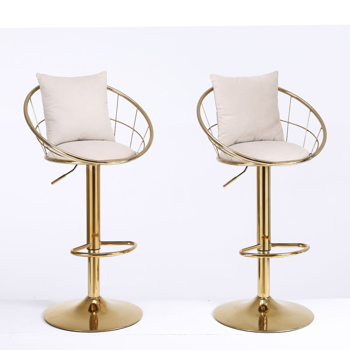 Unique Design Bar Chair, 360 Degree Rotation, Adjustable Height, Suitable For Dining Room And Bar