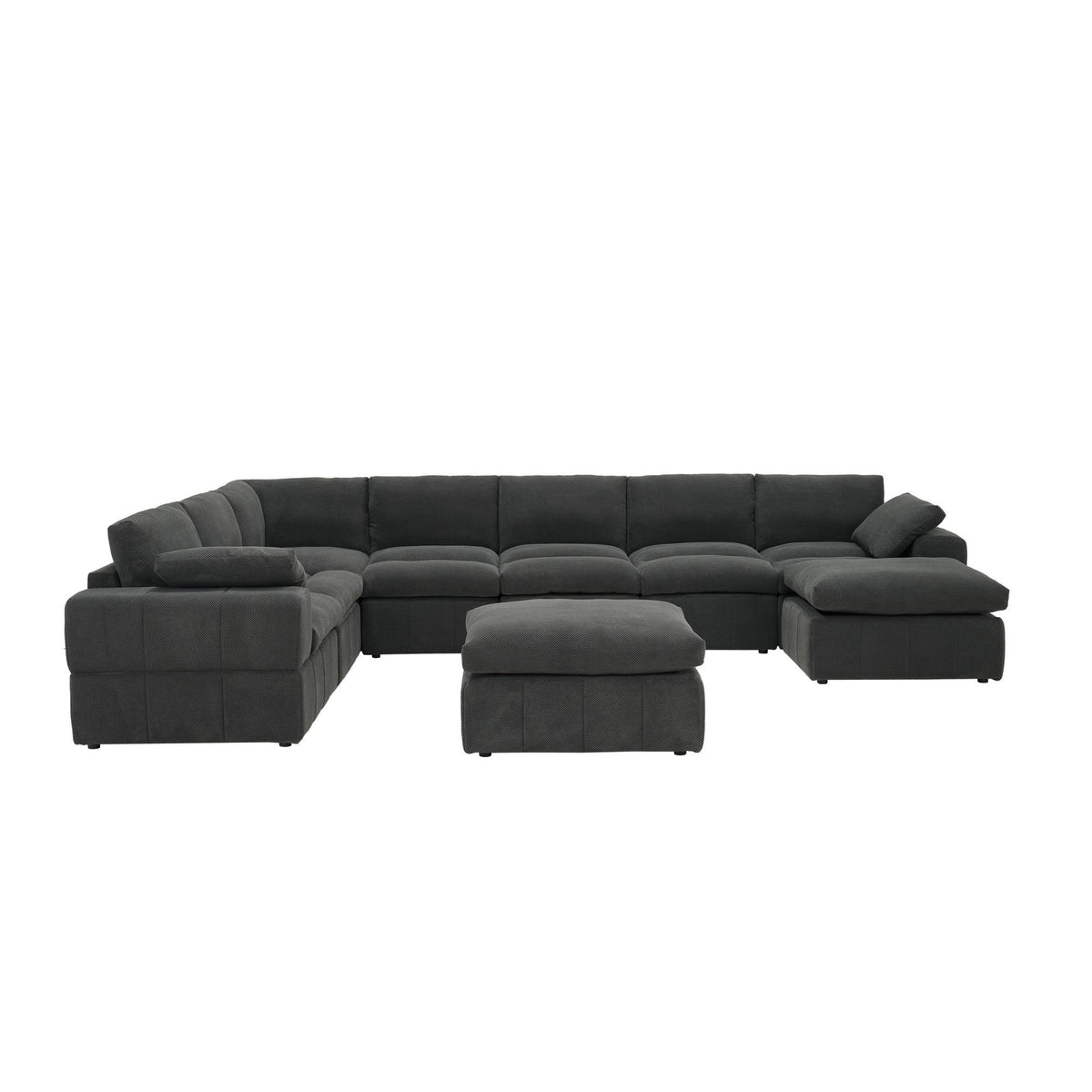 Sectional, Large Arms, Toss Pillows Included