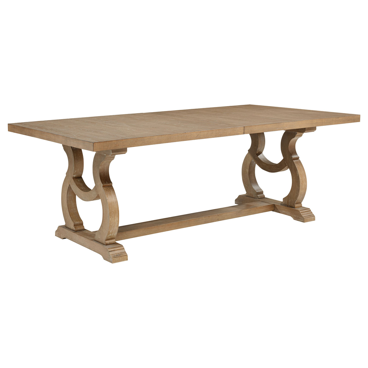 Brockway 104-Inch Extension Leaf Dining Table, Barley Brown