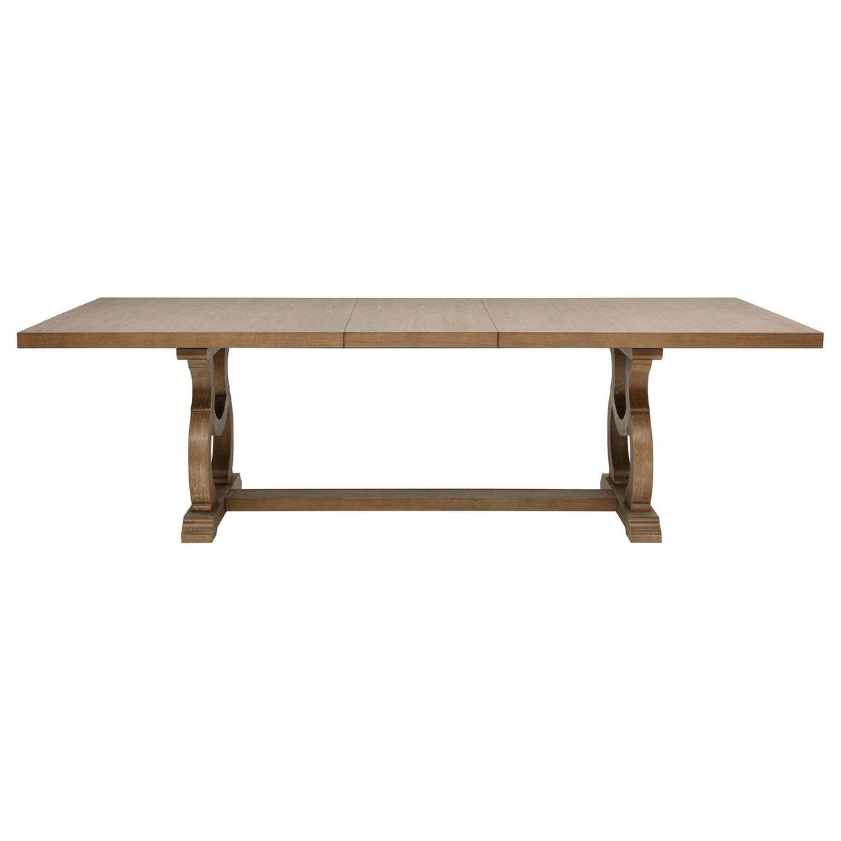 Brockway 104-Inch Extension Leaf Dining Table, Barley Brown