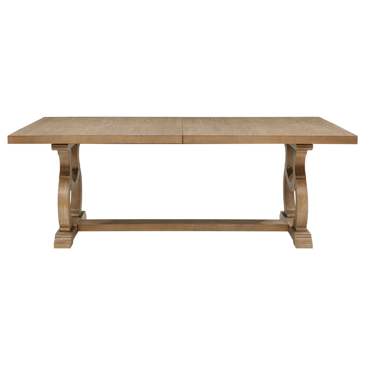 Brockway 104-Inch Extension Leaf Dining Table, Barley Brown