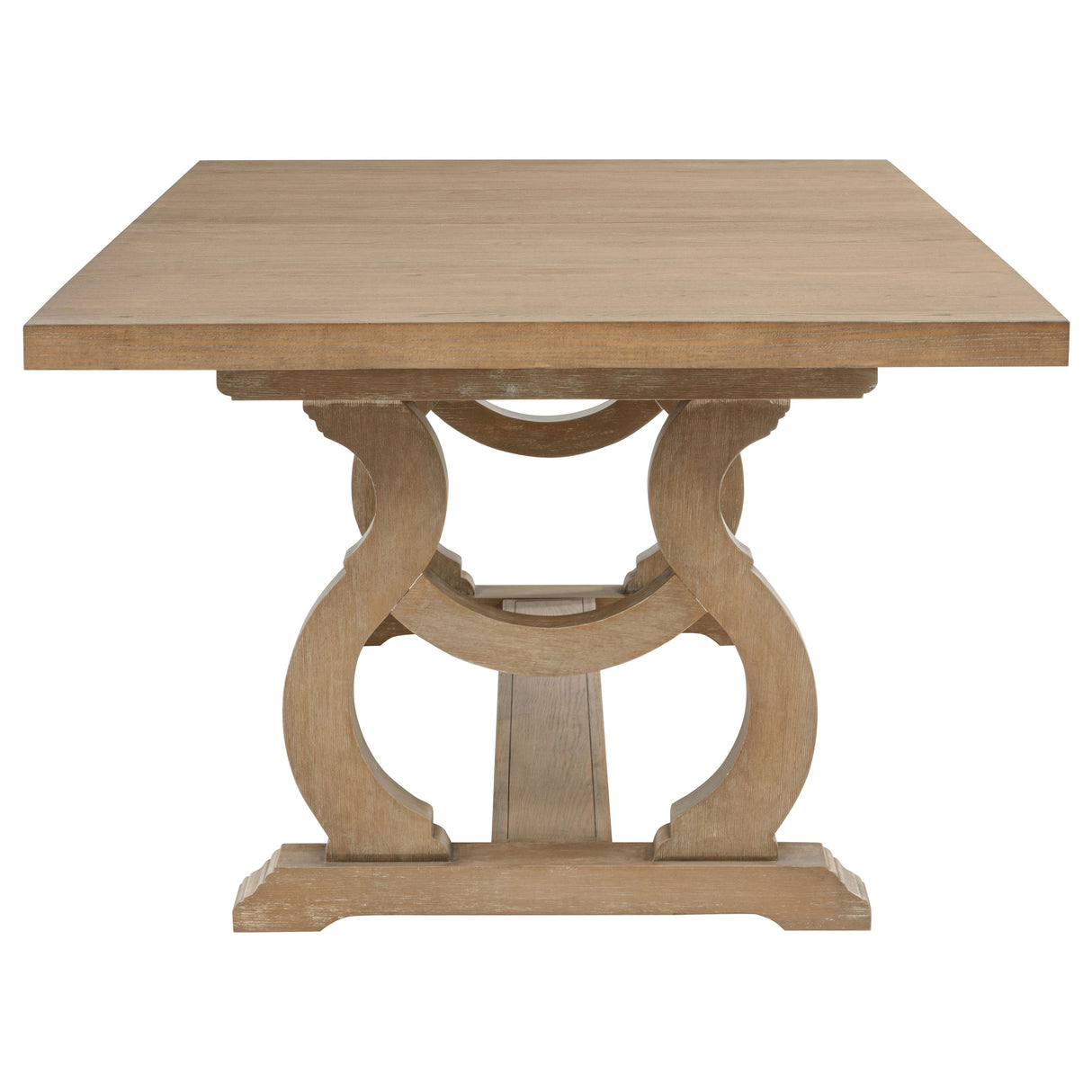 Brockway 104-Inch Extension Leaf Dining Table, Barley Brown
