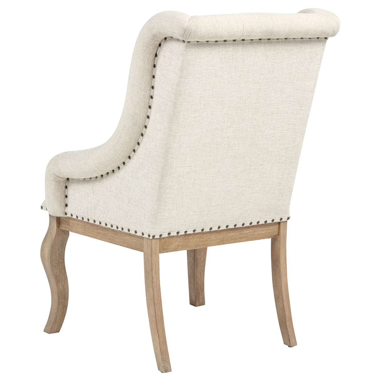 Brockway Upholstered Arm Chair Barley Brown, Set of 2