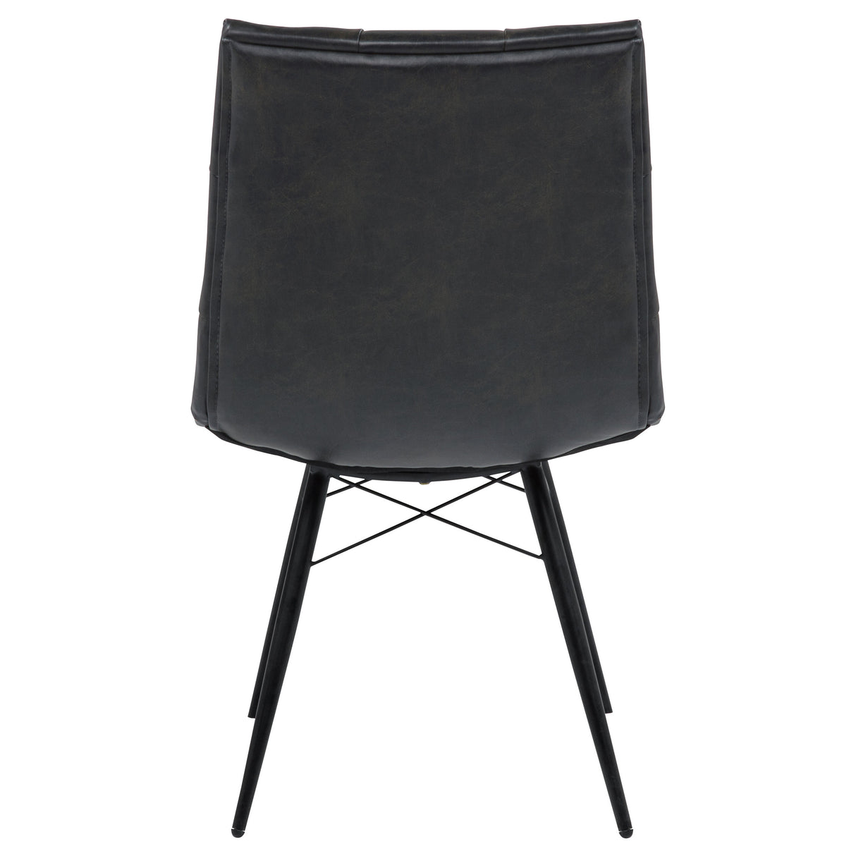 Aiken Faux Leather Dining Side Chair, Charcoal (Set of 4)