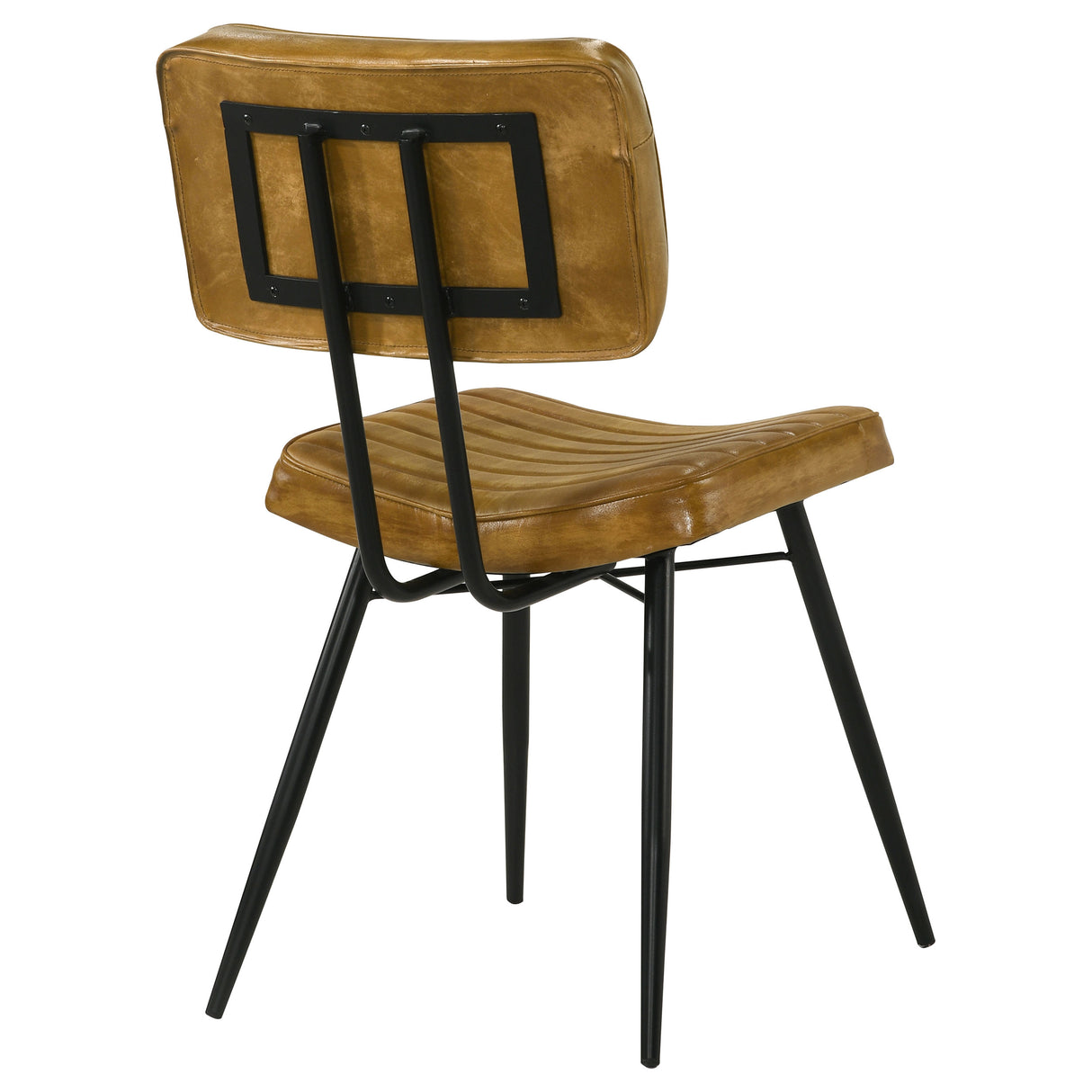 Misty Leather Dining Side Chair Camel, Set of 2
