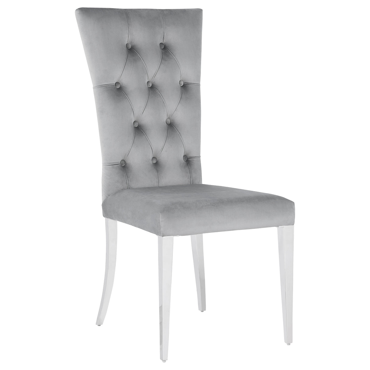 Kerwin 5-Piece Dining Set with Grey Velvet Chairs