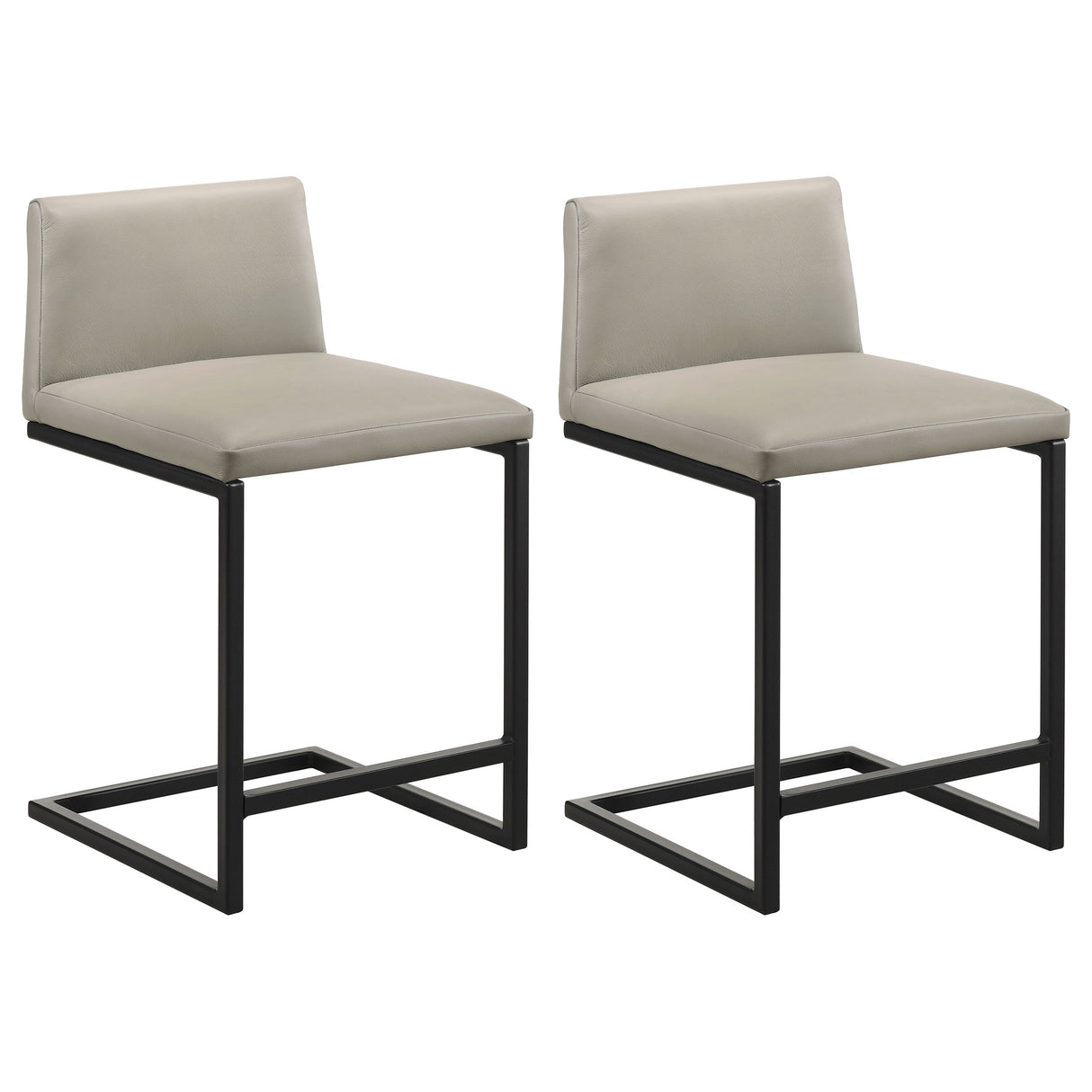 Vardon Genuine Leather Counter Height Chair, Tan (Set of 2)