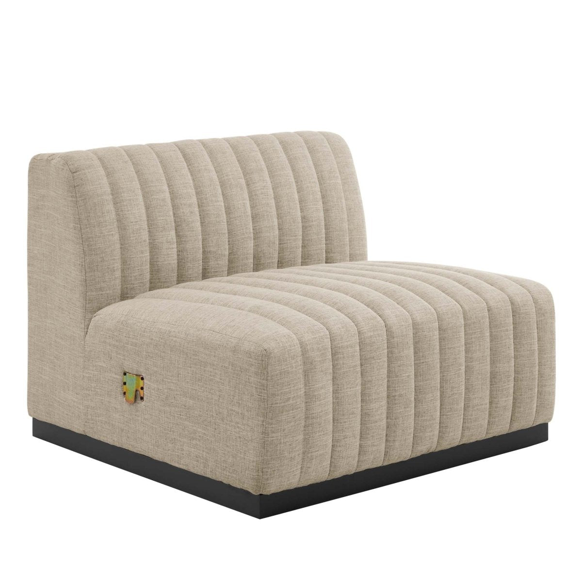 114 Inch Conjure Channel Tufted Fabric 5 - Piece L - Shaped Sectional - Living Room Furniture available at Alpine Outlets in Denver