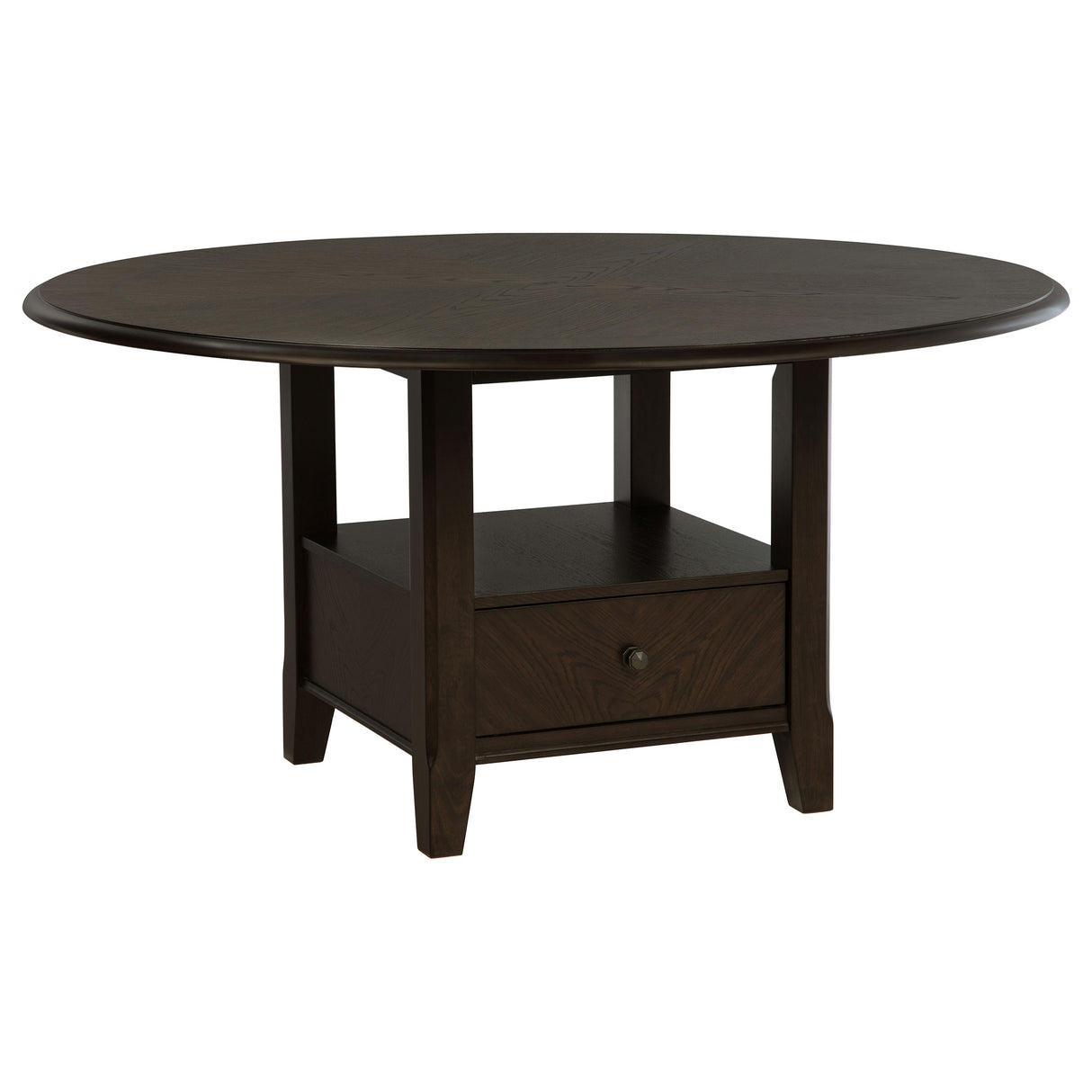 Twyla 60-Inch Round Dining Table Dark Cocoa