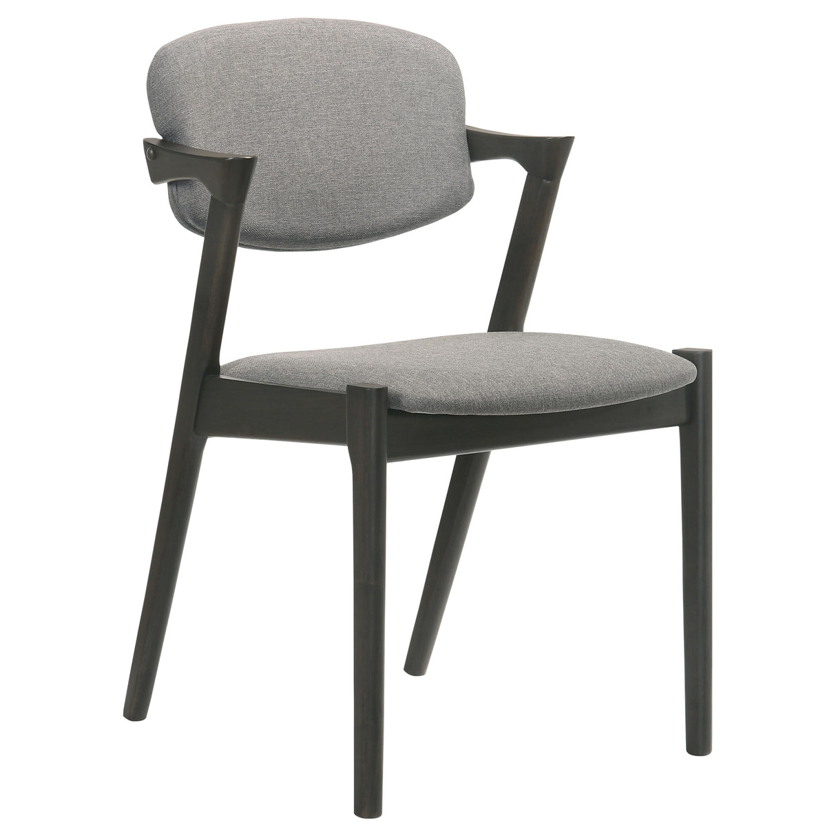 Stevie Padded Wood Dining Arm Chair Black, Set of 2