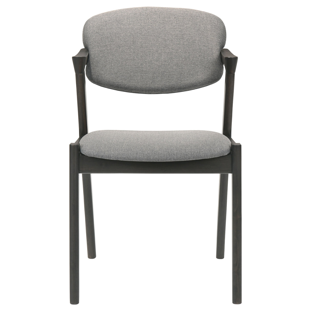 Stevie Padded Wood Dining Arm Chair Black, Set of 2