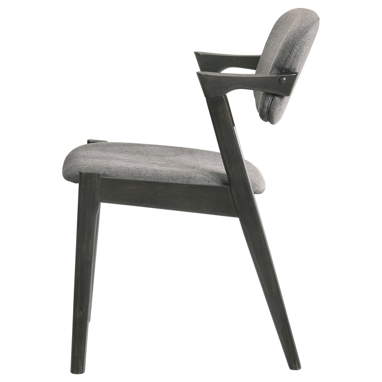 Stevie Padded Wood Dining Arm Chair Black, Set of 2