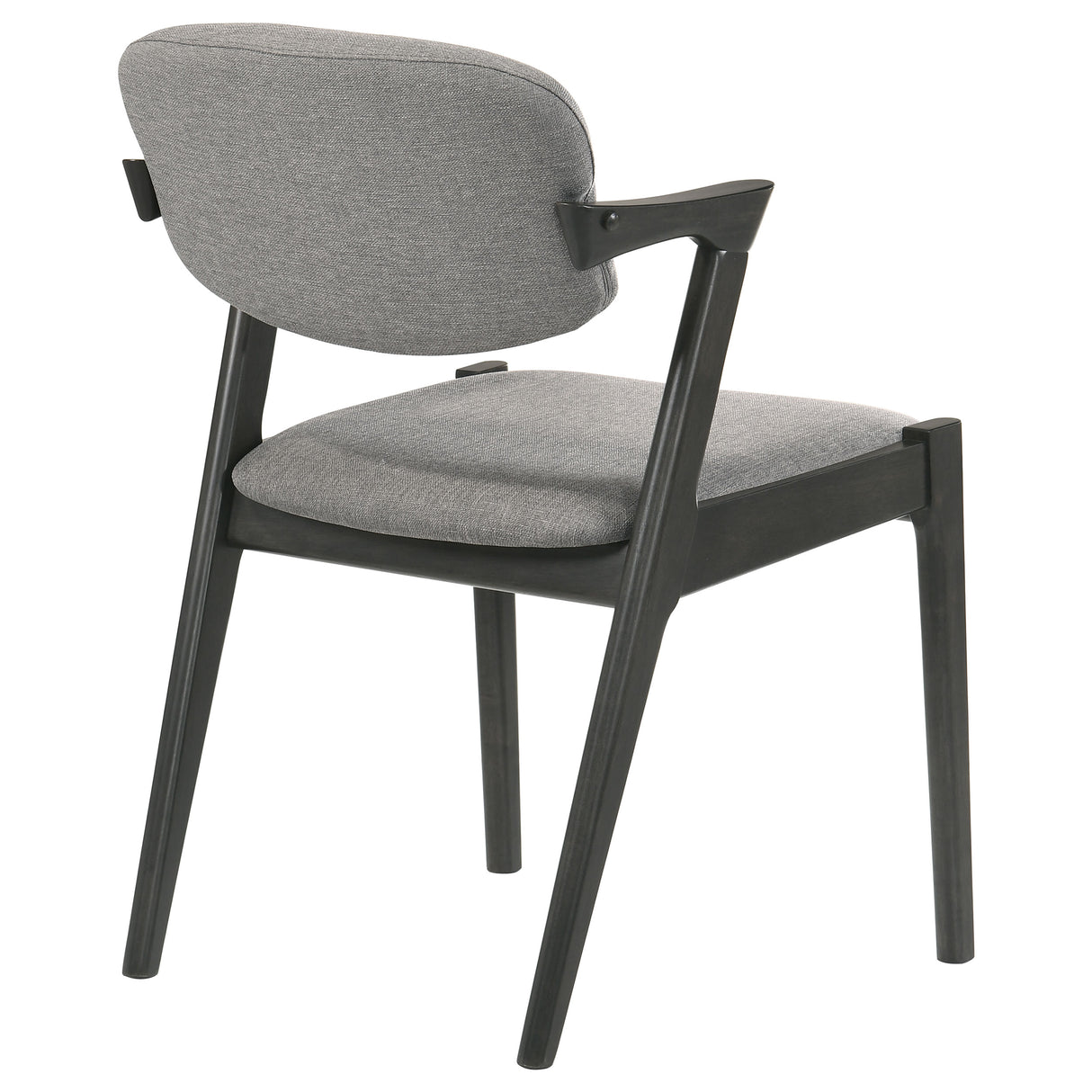 Stevie Padded Wood Dining Arm Chair Black, Set of 2