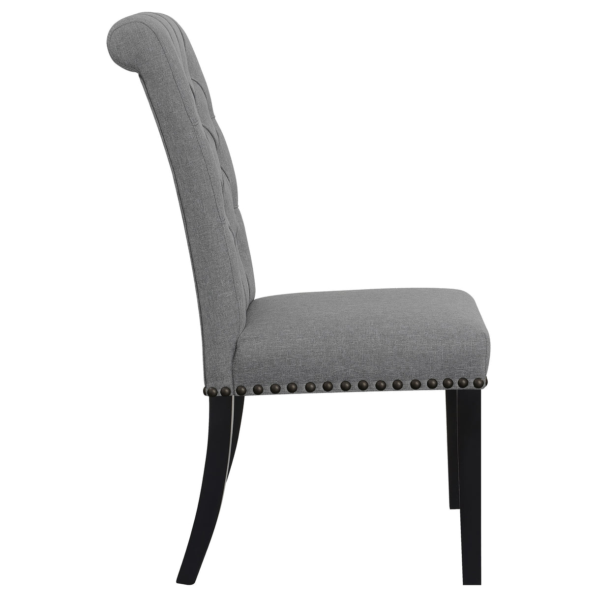 Alana Grey Fabric Upholstered Dining Side Chair Set of 2
