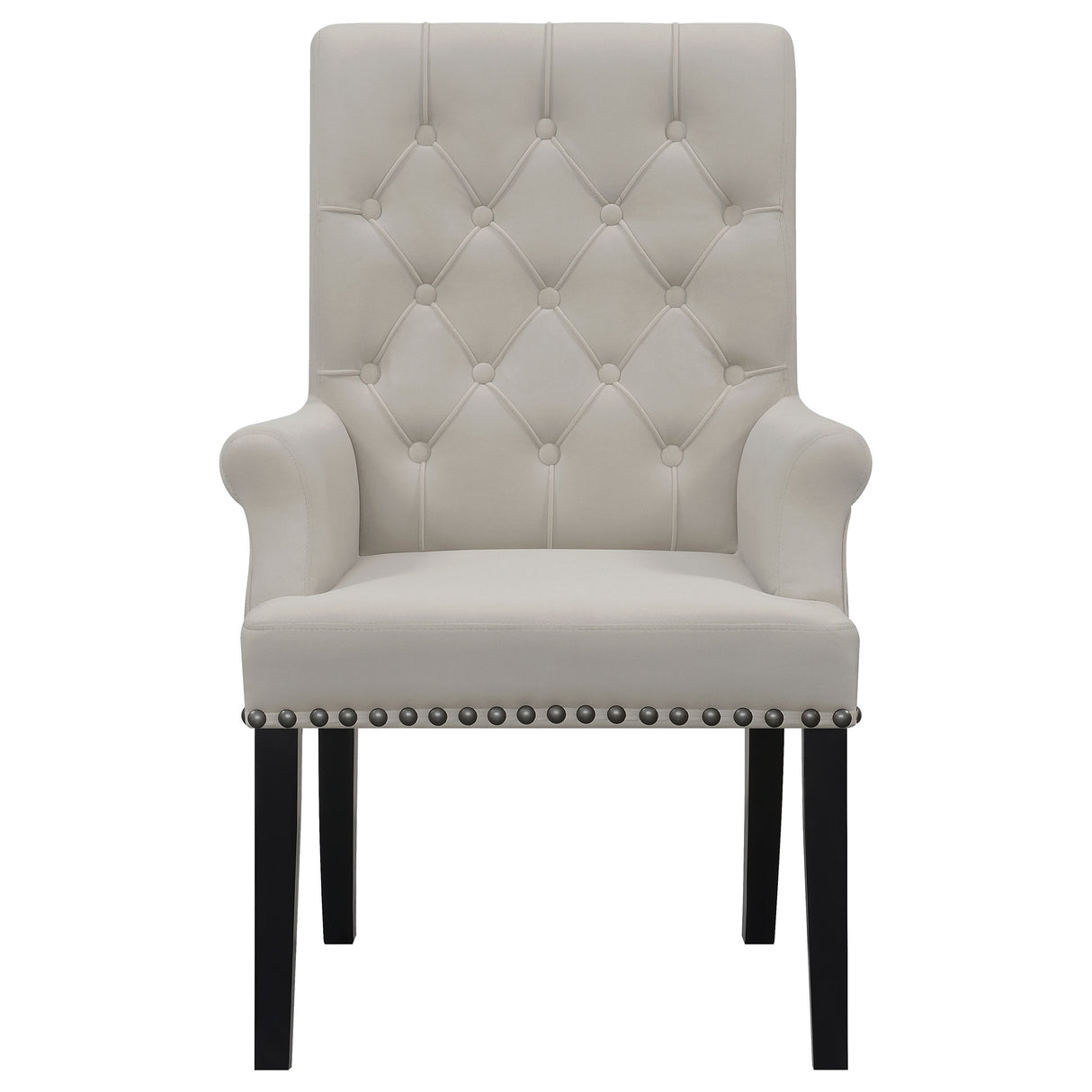 Alana Velvet Upholstered Dining Arm Chair, Sand