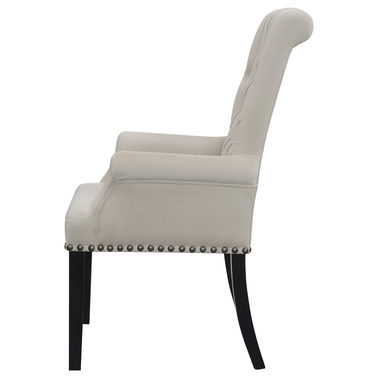 Alana Velvet Upholstered Dining Arm Chair, Sand