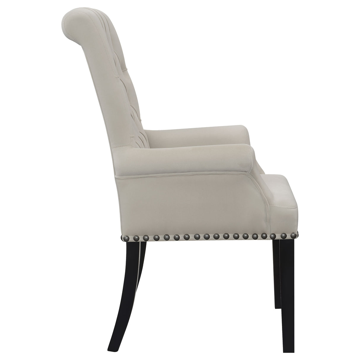 Alana Velvet Upholstered Dining Arm Chair, Sand