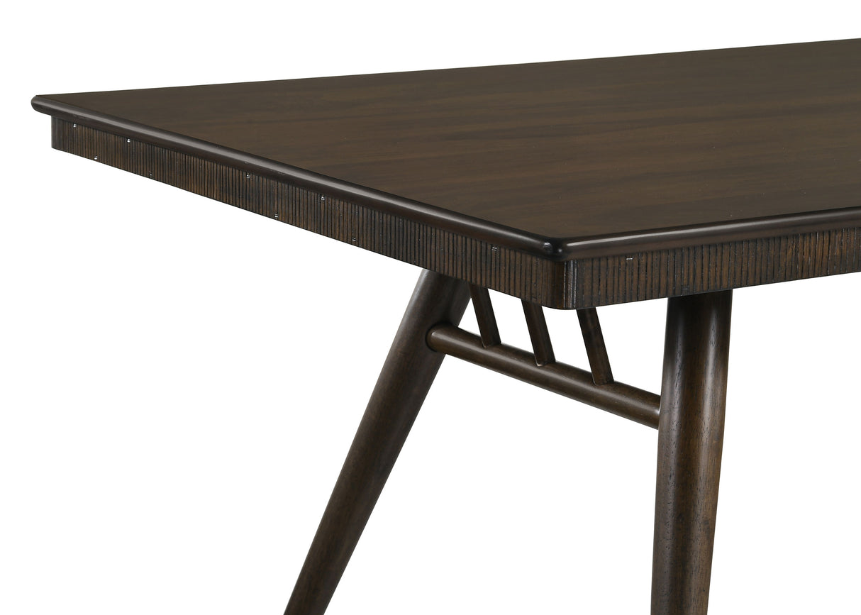 Wes Rectangular 80-Inch Dark Walnut Dining Table