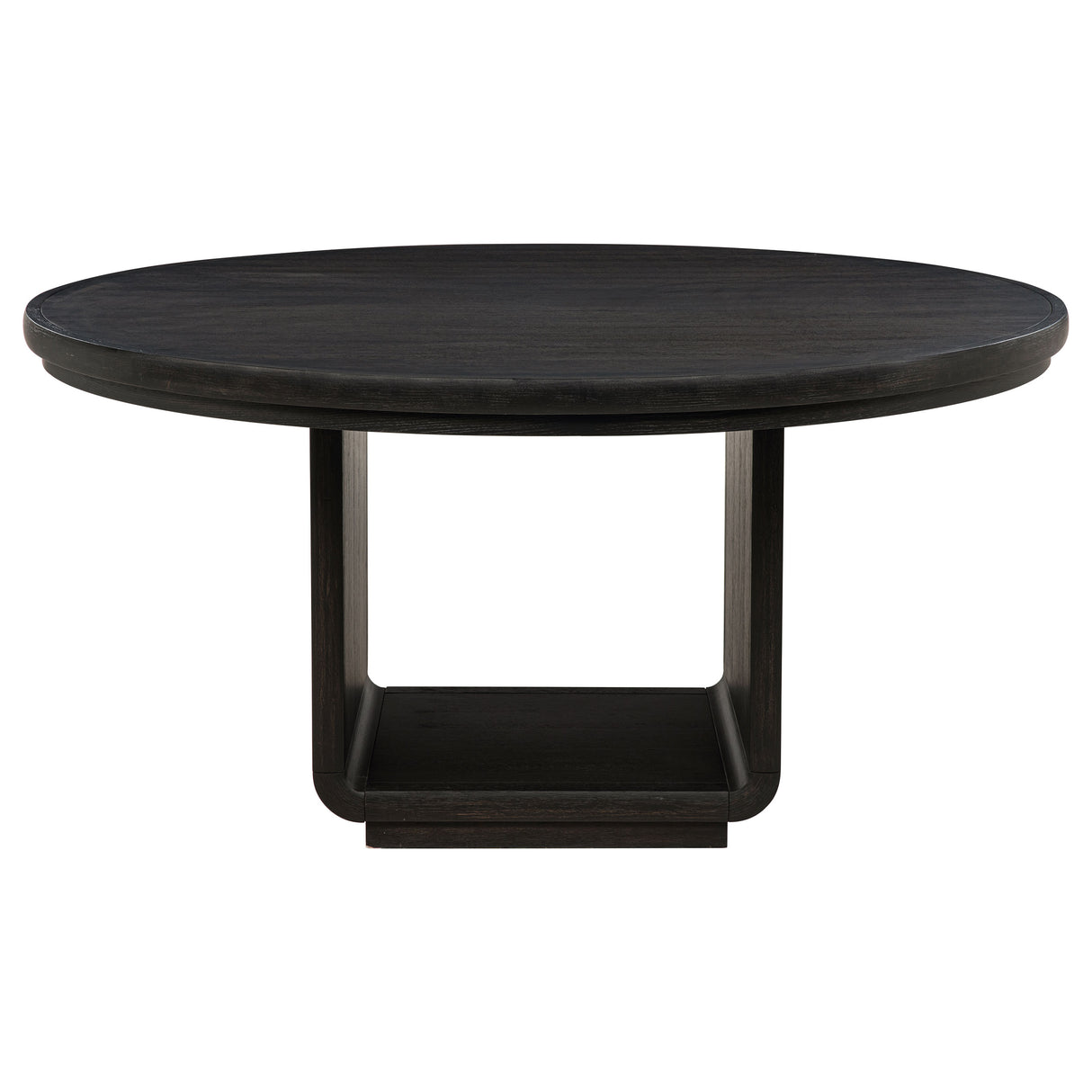 Leandro 60-Inch Round Dining Table in Burnished Black