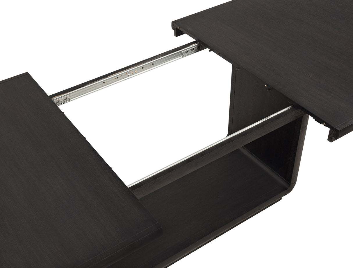 Leandro 78-inch Extension Dining Table Burnished Black