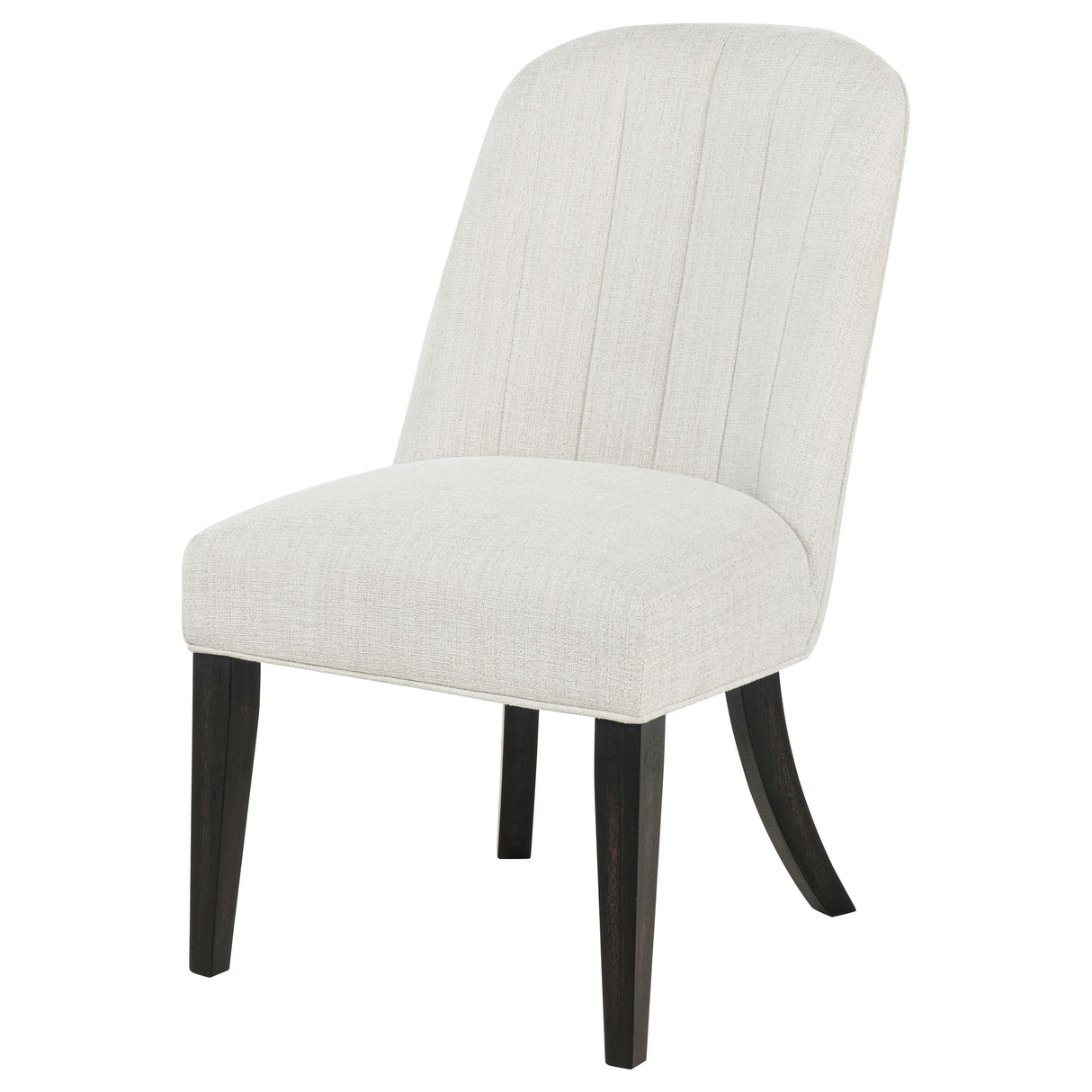 Leandro Upholstered Dining Side Chair, Cream (Set of 2)