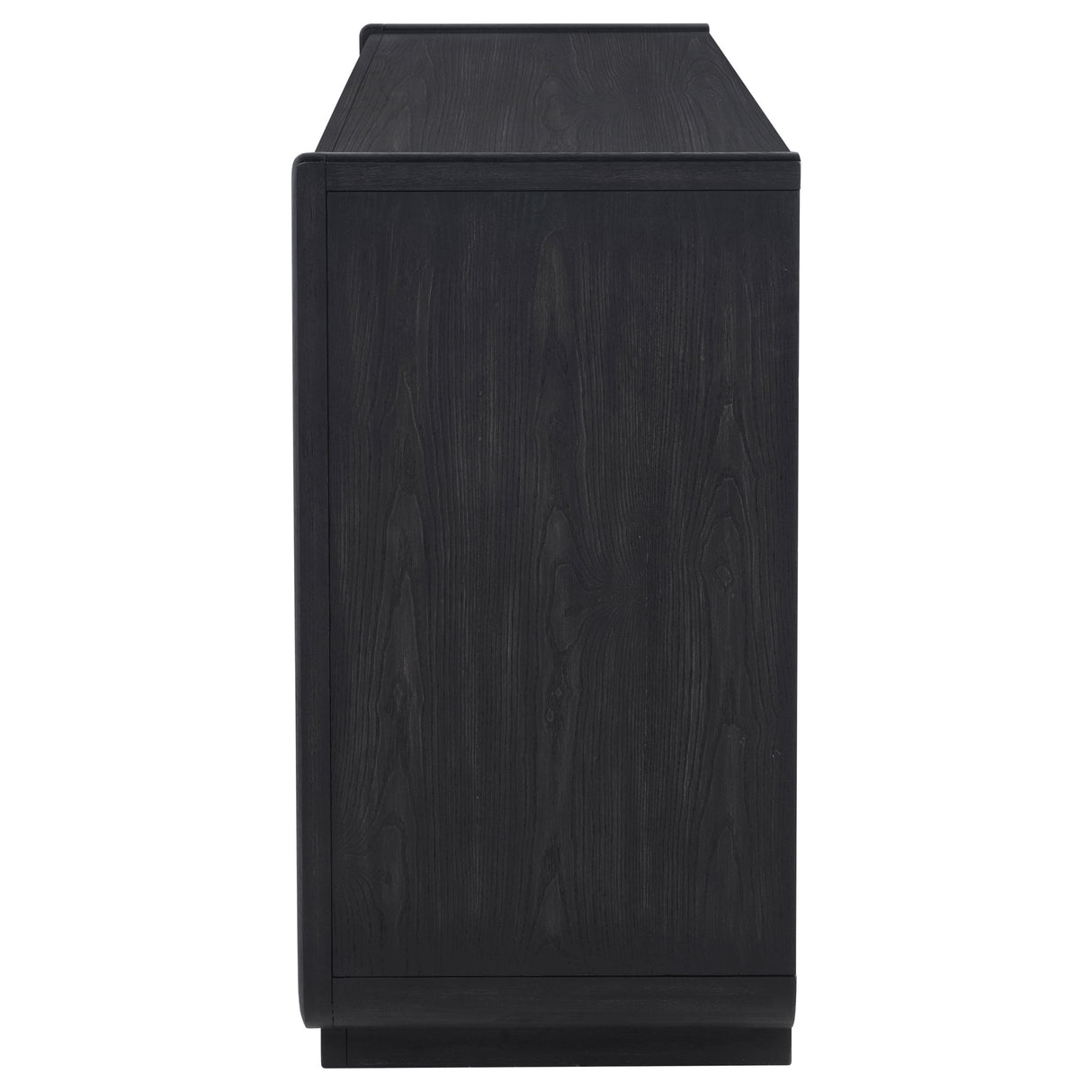Leandro 2-Drawer Dining Sideboard Server, Burnished Black