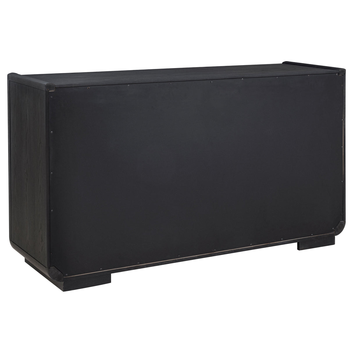 Leandro 2-Drawer Dining Sideboard Server, Burnished Black