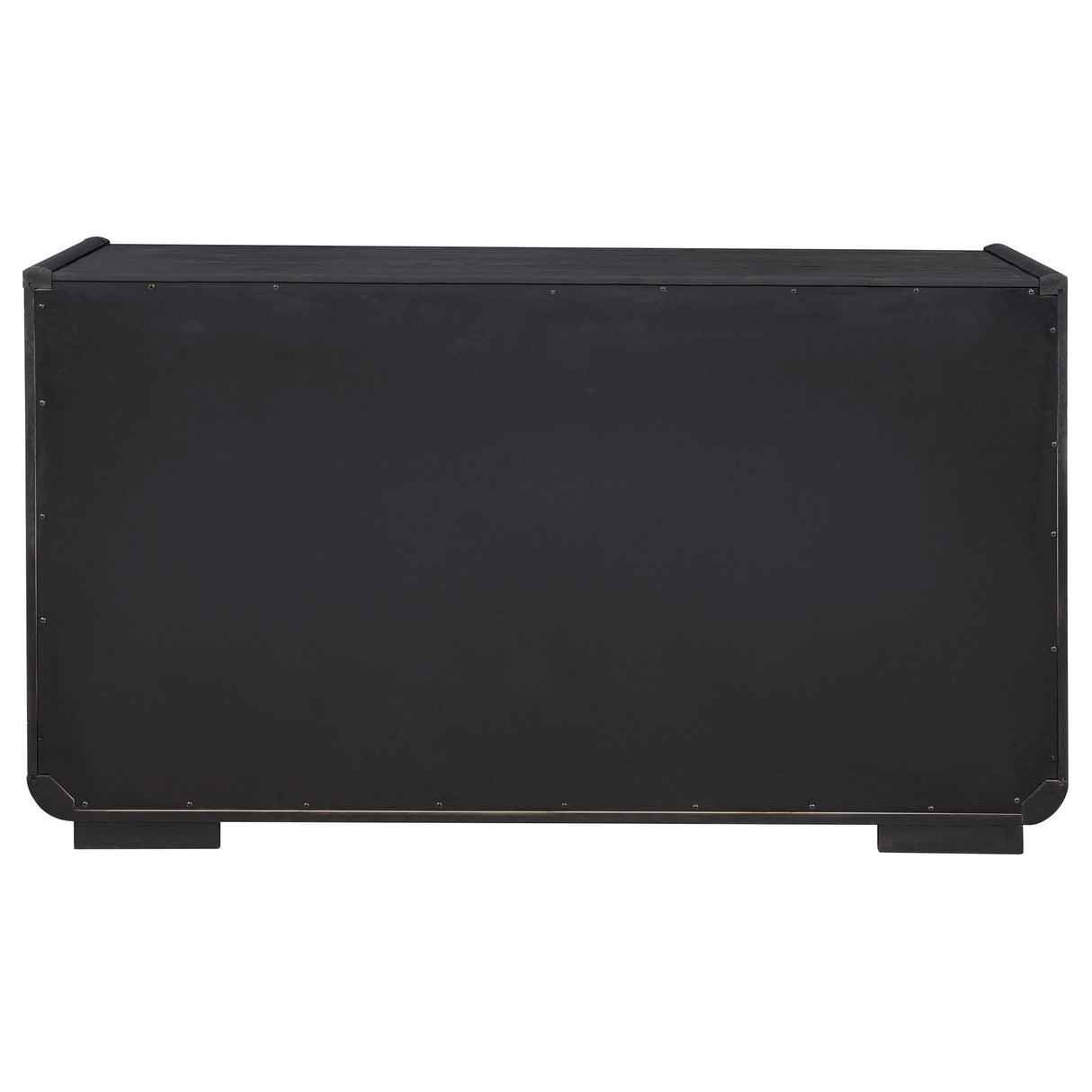 Leandro 2-Drawer Dining Sideboard Server, Burnished Black