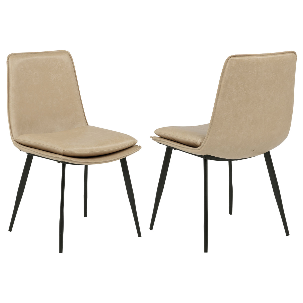 Ortega Upholstered Dining Side Chair Tan, Set of 2