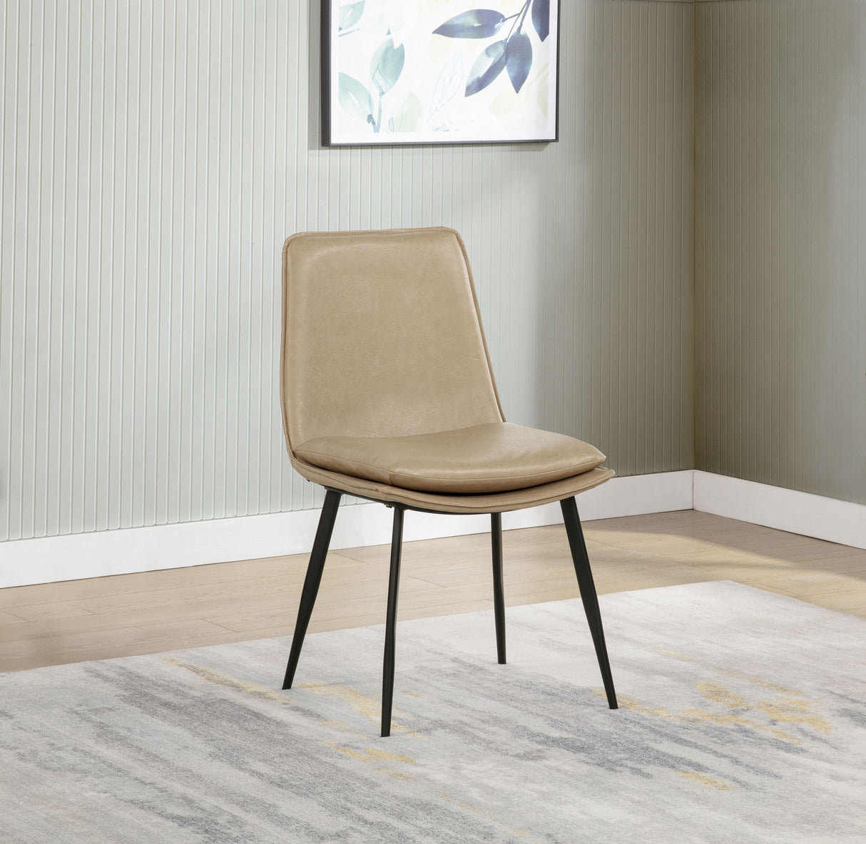 Ortega Upholstered Dining Side Chair Tan, Set of 2