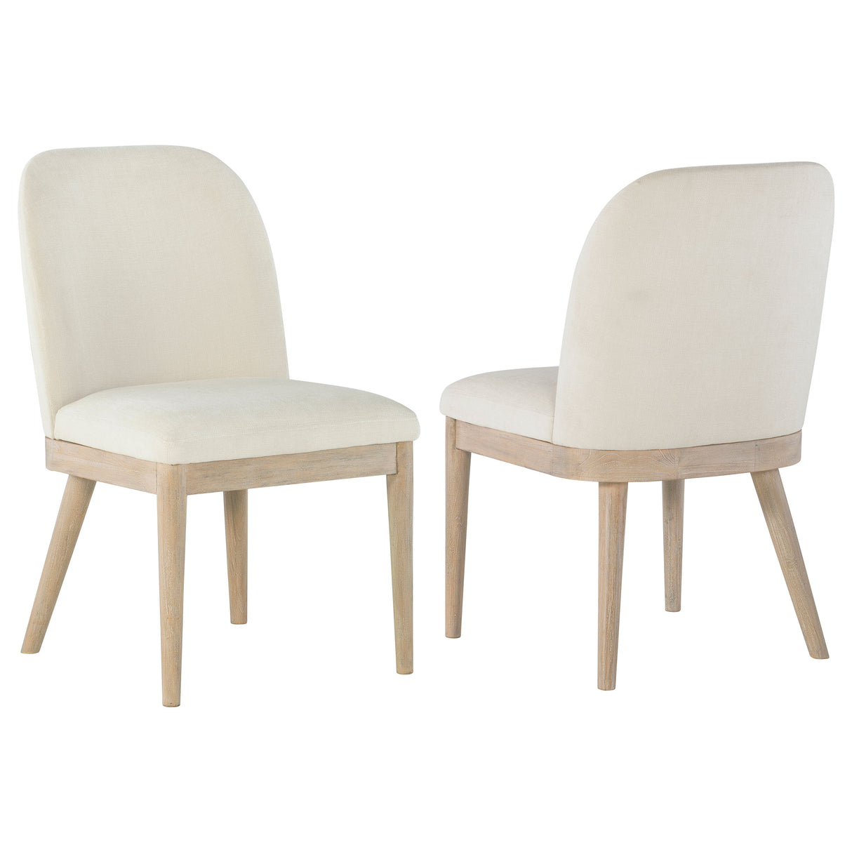 Solano Upholstered Dining Side Chair, Beige (Set of 2)