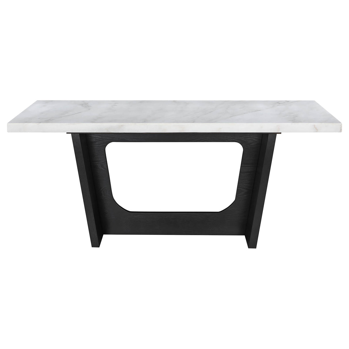 Sherry 5-Piece Marble Top Dining Table Set, Rustic Espresso