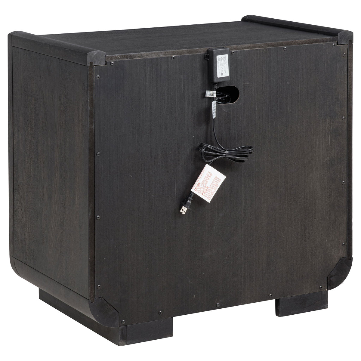 Bangor - 2 Drawer LED Nightstand With USB - Black