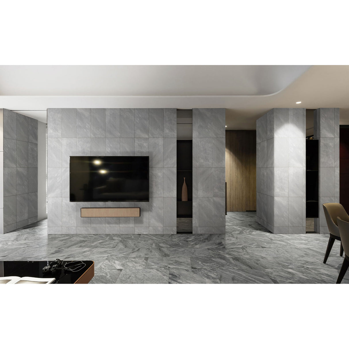 Textured Finished, 3D Tiles For Wall Decoration (Set of 4)