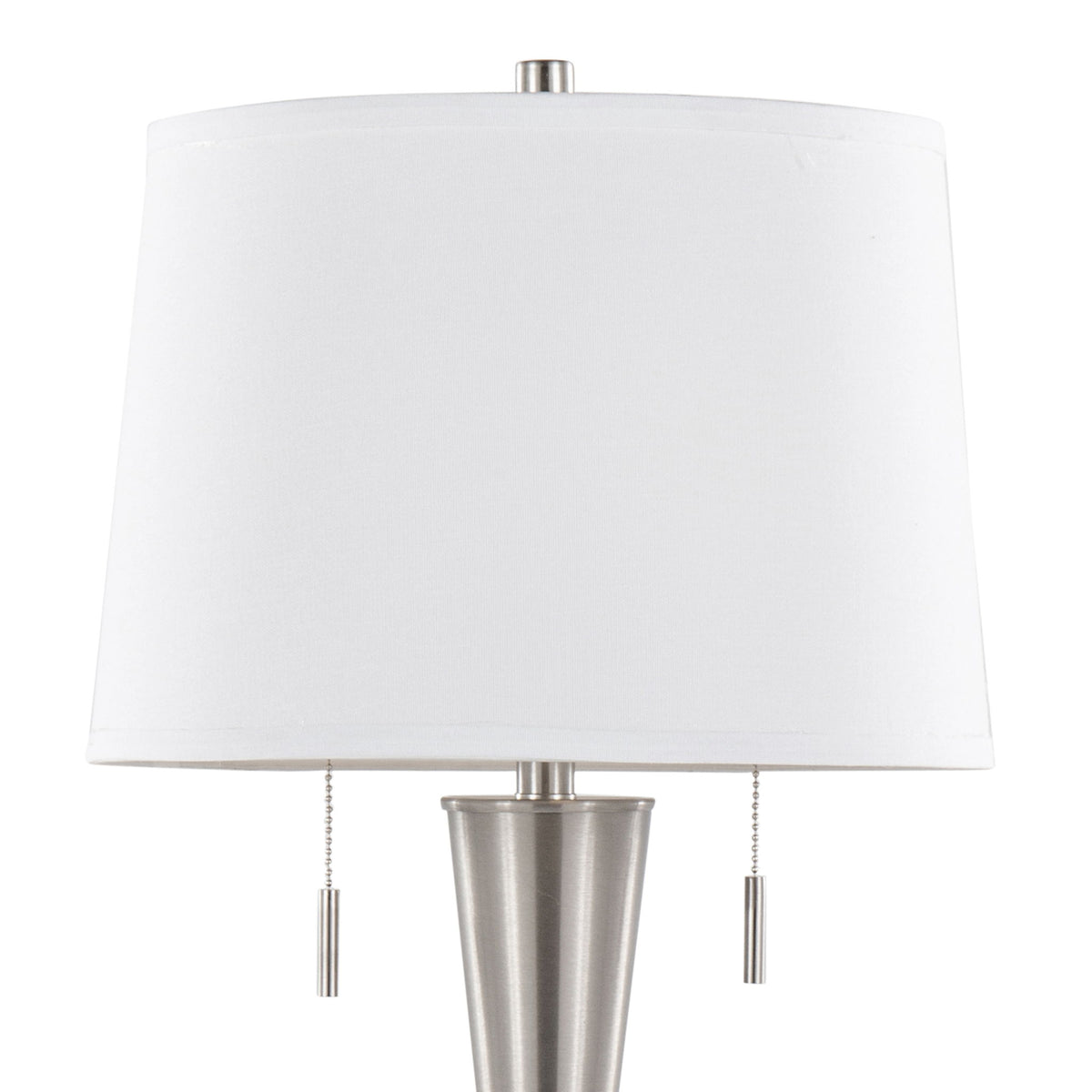 Jules - Contemporary Table Lamp Built In USB Port (Set of 2) - Brushed Nickel