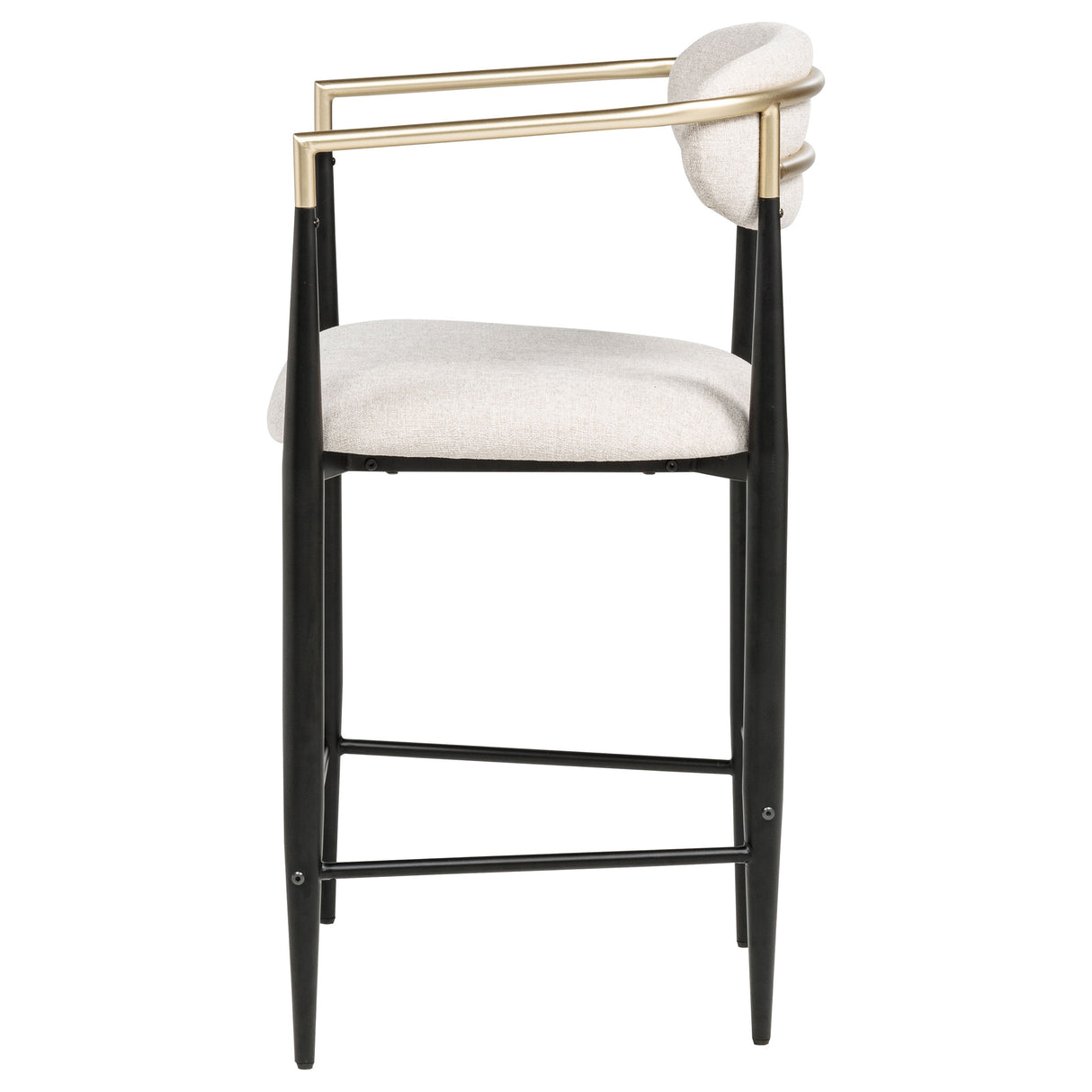 Tina Beige Fabric Upholstered Counter Chair (Set of 2)