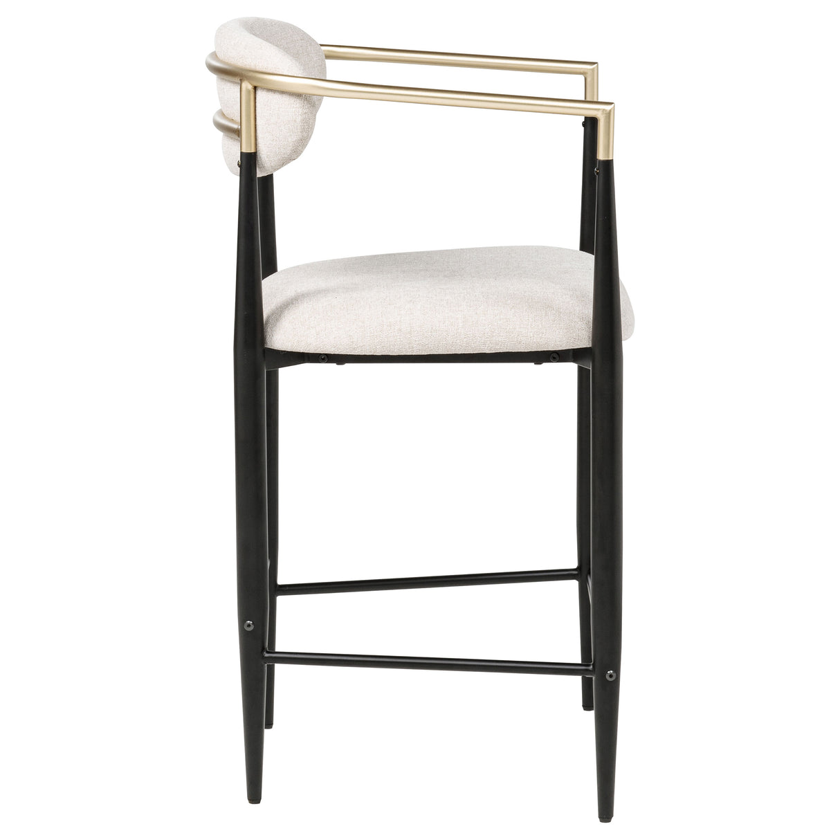 Tina Beige Fabric Upholstered Counter Chair (Set of 2)