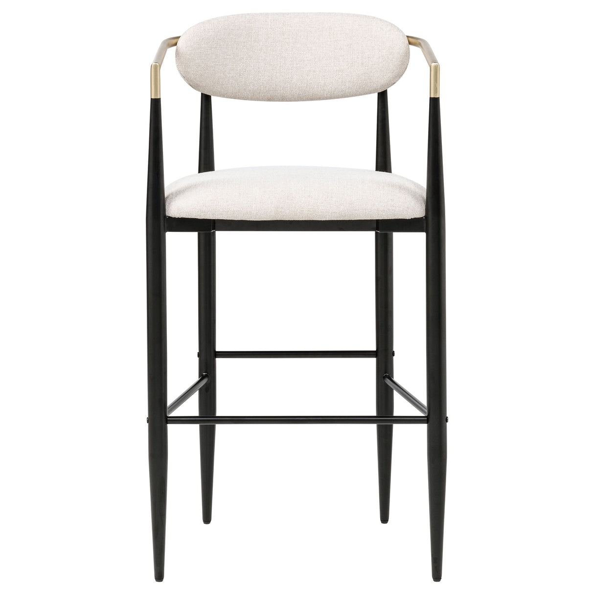 Tina Fabric Upholstered Bar Chair Beige (Set of 2)