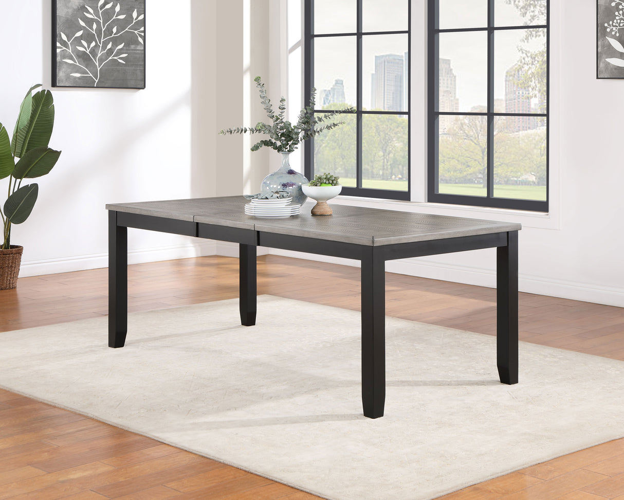 Elodie Rectangular 78-inch Extension Dining Table Grey