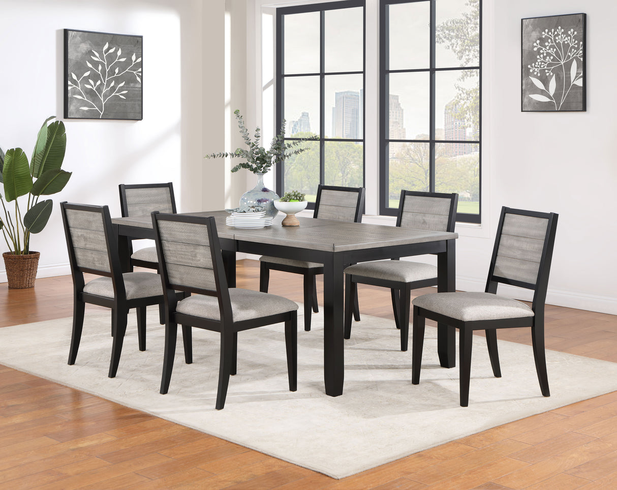 Elodie Rectangular 78-inch Extension Dining Table Grey